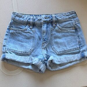 RSQ Light Blue Denim Roll-Cuff Kids Shorts